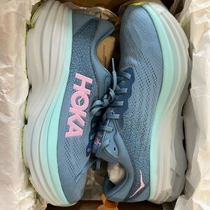 NIB Hoka One One Blue and Pink Athletic Shoes with Cushioned Sole